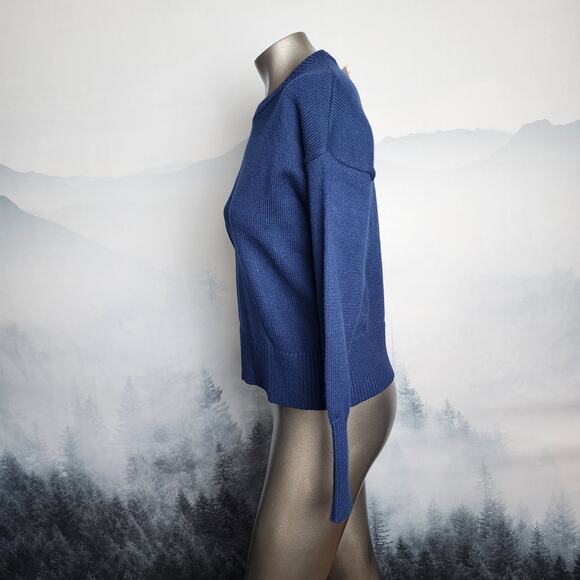 NWT Philosophy Blue Knit Crew Neck Pullover Sweater | Women's Small - Picture 4 of 9